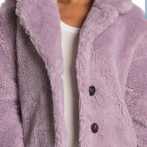 AVEC LES FILLE Crop Faux Fur Jacket - Picture 2 of 6